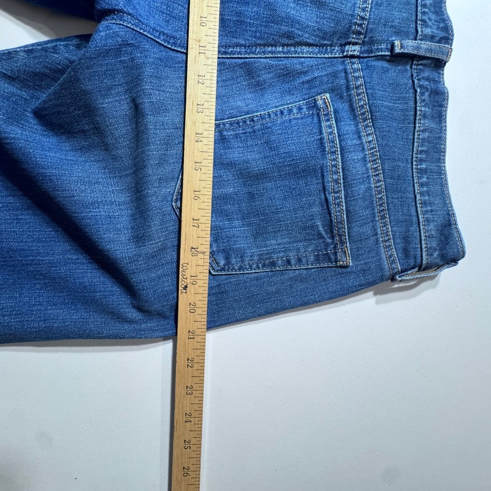 Loft Floral Embroidered Jeans Womens 29 8 Blue Straight Leg Raw Hem Boho Casual - Picture 9 of 15